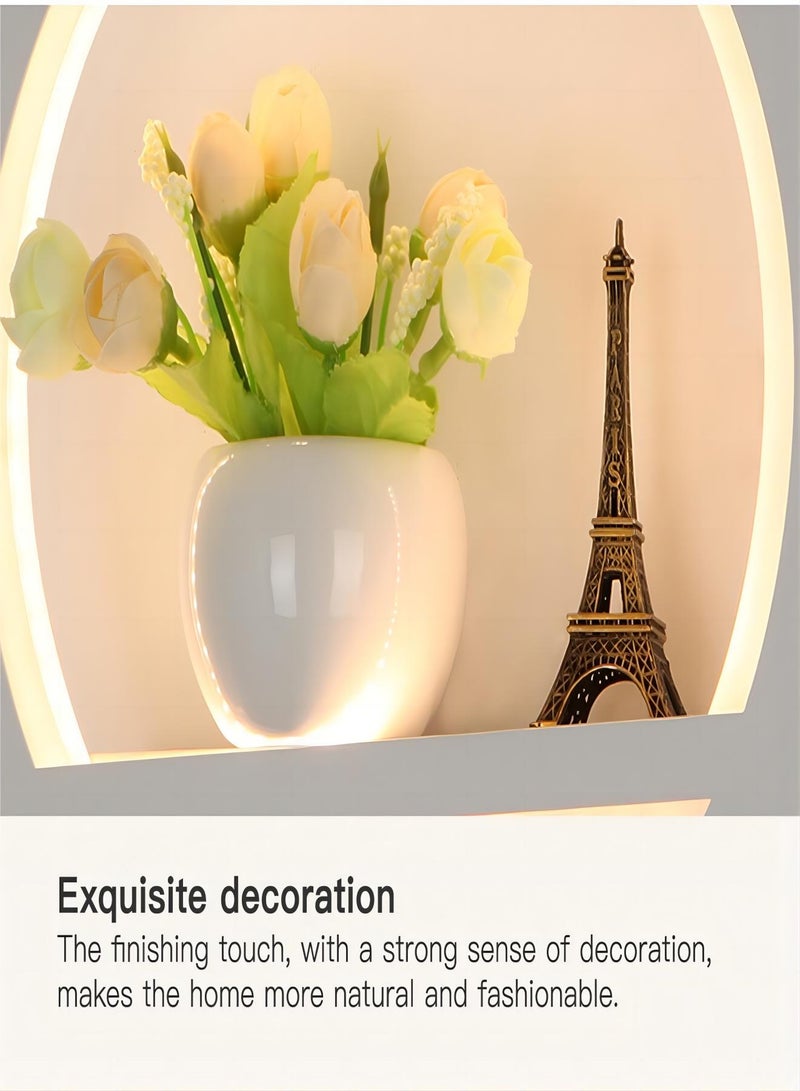 Sharpdo الشمال الإبداعية أدى الجدار مصباح الأزياء ثلاثة ألوان يعتم الحائط الشمعدان لديكور المنزل غرفة نوم غرفة المعيشة جو الديكور الجدار ضوء 21 واط برج الحديد - Image 5