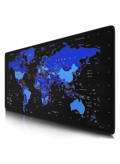 BLUE World Map Gaming Mouse Pad – 70 X 30 cm – Anti Slip Base – Speed Edition