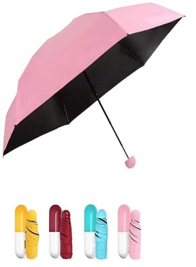 zefran UV Protection tablet umbrella capsule umbrella For Rain Windproof & Sun Protection Features, Folding Compact Capsule Case For Men, Women, children (Multicolor) - Image 1