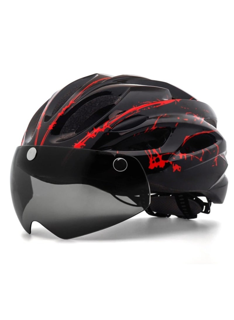 OASIS-TH Bike Helmet for Men Women, Detachable Magnetic Goggle Visor Bicycle Road Mountain Cycling Helmet, Adjustable Size  - Image 1