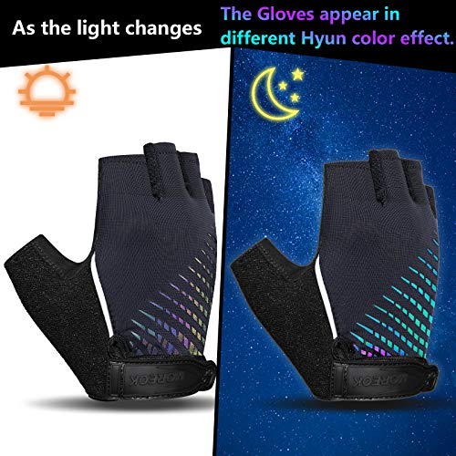 MOREOK-Cycling Gloves Bike Gloves for Men/Women-[5MM Gel Pad] Biking Gloves Night Glow-121-XL - Image 5