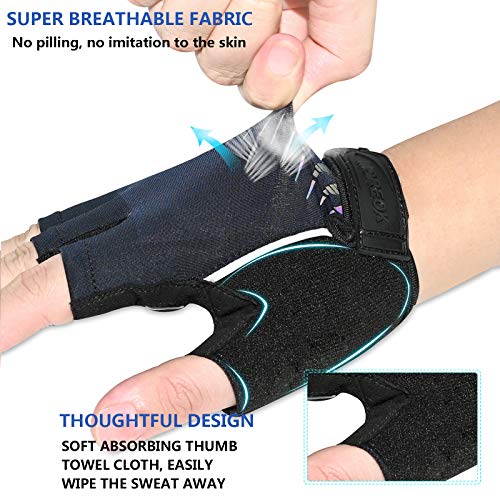 MOREOK-Cycling Gloves Bike Gloves for Men/Women-[5MM Gel Pad] Biking Gloves Night Glow-121-XL - Image 3