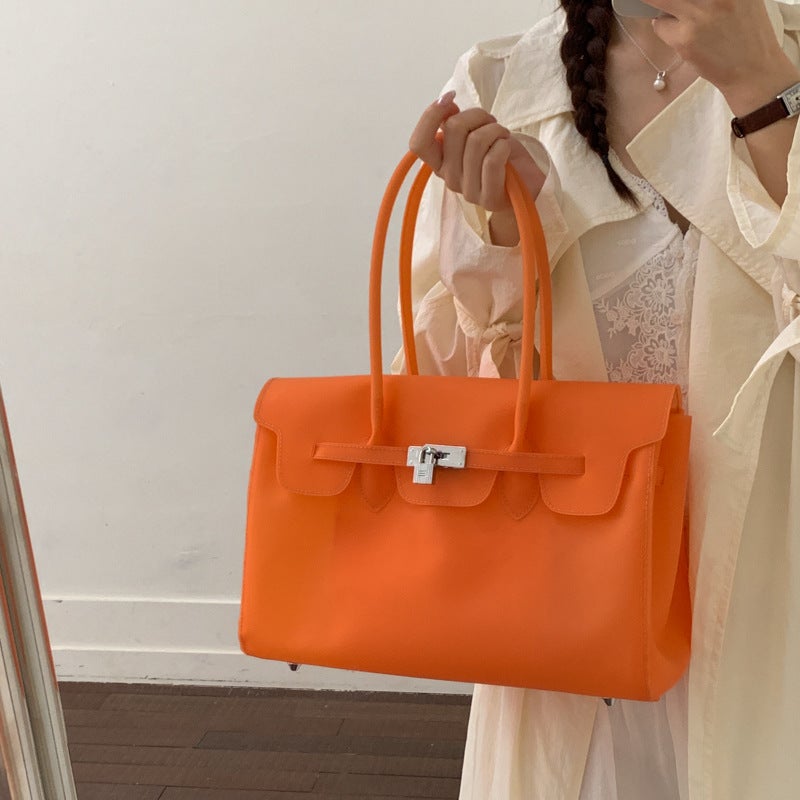 Fashion Jelly Bag, Large-Capacity Kelly Bag, Women''s Summer Niche Tote Bag, Commuter High-End Underarm Bag - Image 5