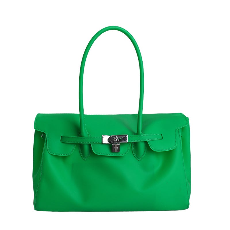 Fashion Jelly Bag, Large-Capacity Kelly Bag, Women''s Summer Niche Tote Bag, Commuter High-End Underarm Bag - Image 1
