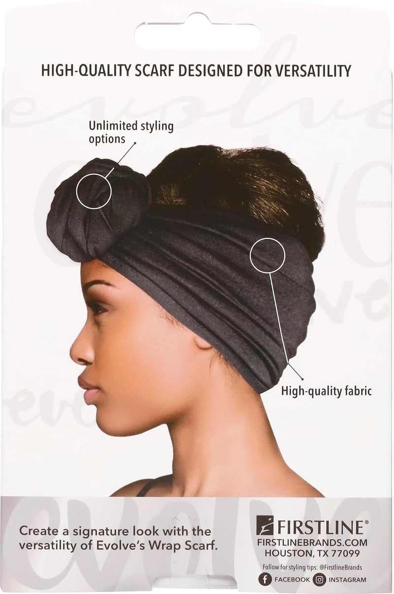 Evolve Extra Long Wrap Scarf in Black - Image 2