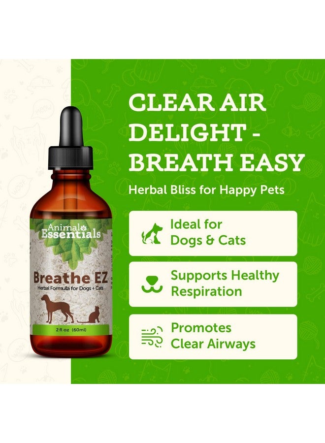 Animal Essentials Breathe EZ for Dogs & Cats - Pet Respiratory Support Supplement, Clear & Easy Breathing, Healthy Respiration, Herbal Formula - 2 Fl Oz - Image 2