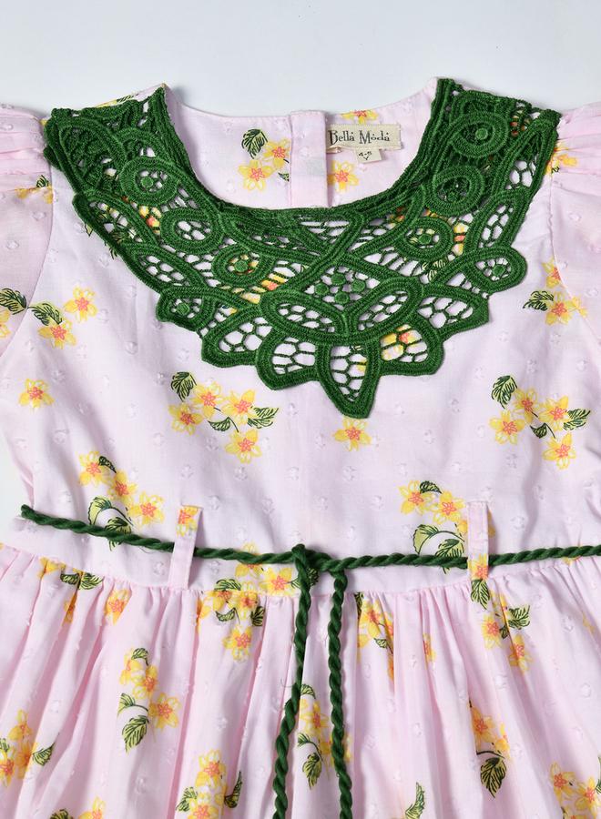 BELLA MODA Floral Crochet Dress - Image 3