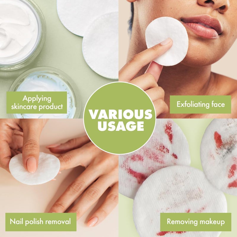 Intrinsics Premium 3â€ Large Cotton Rounds 2 Pack (50 Each) â€“ Cotton Pads for Face & Makeup Removal | Lint Free Wipes for Cleansing & Exfoliation | Hypoallergenic Dual-Sided Cotton Rounds - Image 5