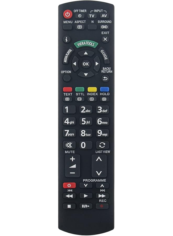 erorex N2Qayb000717 Replaced Remote Control Compatible With Panasonic Viera Plasma Tv Ty St42Px5W Tx P42X50E Tx L39Em5B Tx L32Em5B Txl39Em5B Txl50Em5B Tx P50X50E Tx L50Em5B Txp50X50E Tyst42Px5W  - Image 1