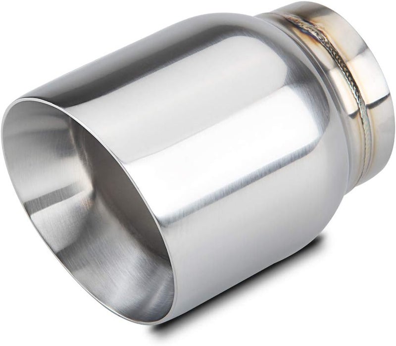 LCGP Stainless Steel Exhaust Tip - 3" Inlet, 4" Outlet - Image 1