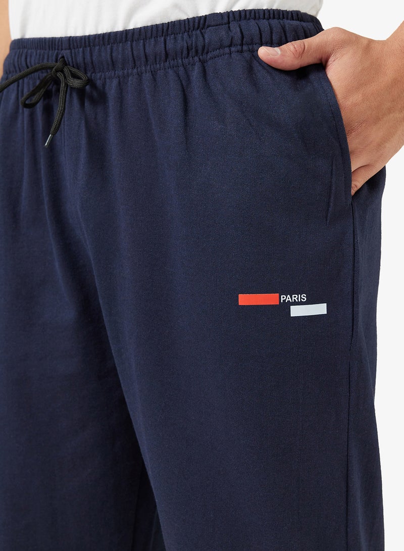 Seventy Five Basics Text Print Elastic Hem Joggers - Image 4