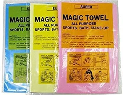 Supper Smart Magic Drying Towel Reusable Water Absorbent Multipurpose Cleaning Cloth for Kitchen Glass Windows Cleaning Make up Pack of 3 Multicolour - Image 1