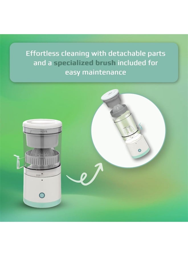 هومستر عصائر الحمضيات الكهربائية ، شحن USB وقوية ، متعددة الوظائف 1 زر سهل الصحافة آلة ضغط الليمون البرتقالي للمطبخ - Image 5