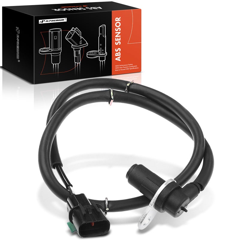 A-Premium APremium Rear Left ABS Wheel Speed Sensor Compatible with Mitsubishi Models Montero 2001 2002 2003 2004 2005 2006 Sport Utility Rear Driver Side Replaces MR407270