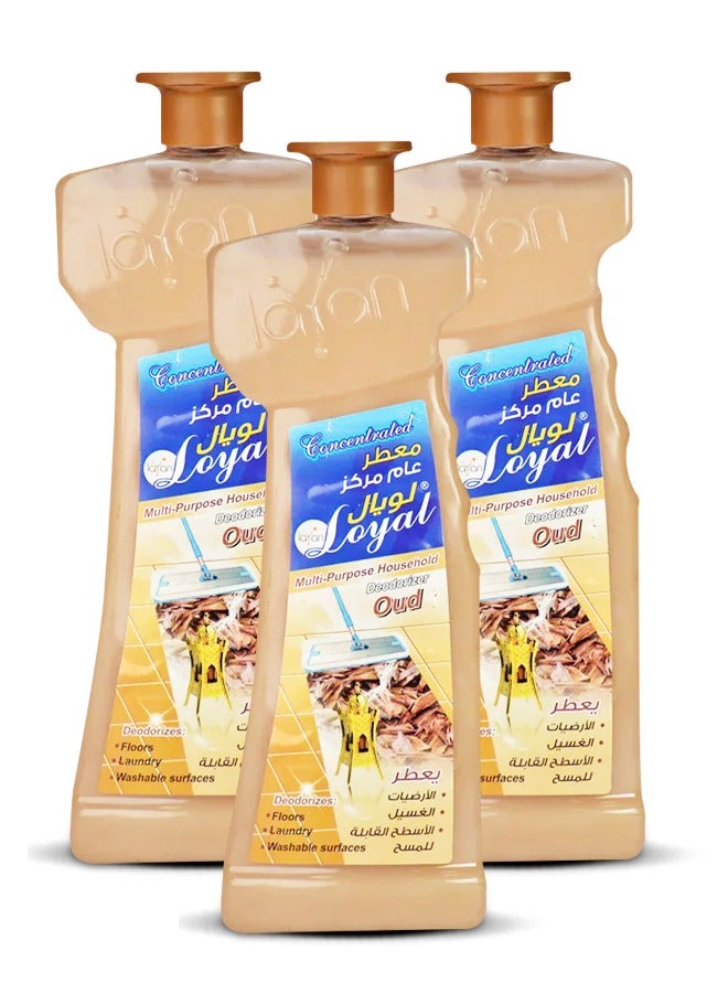 loyal Multi-Purpose Household Deodorizer Concentrated Gel Oud 3x700ml - Image 1