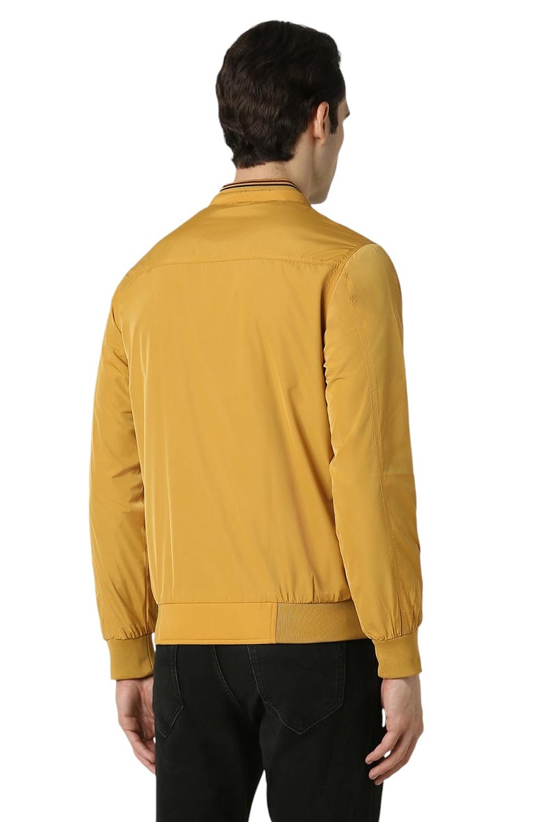 Van Heusen Men Yellow Solid Casual Jacket - Image 4