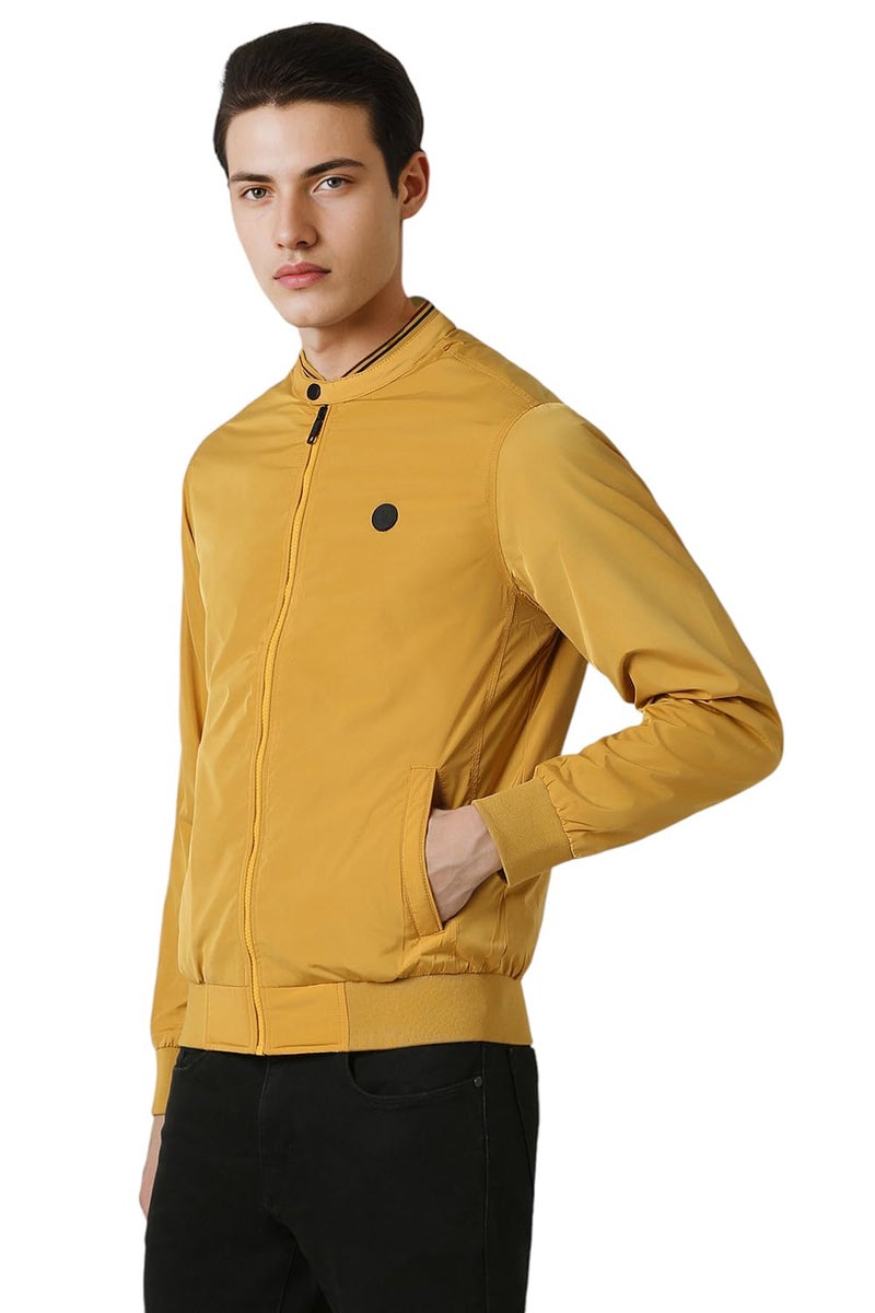 Van Heusen Men Yellow Solid Casual Jacket - Image 3
