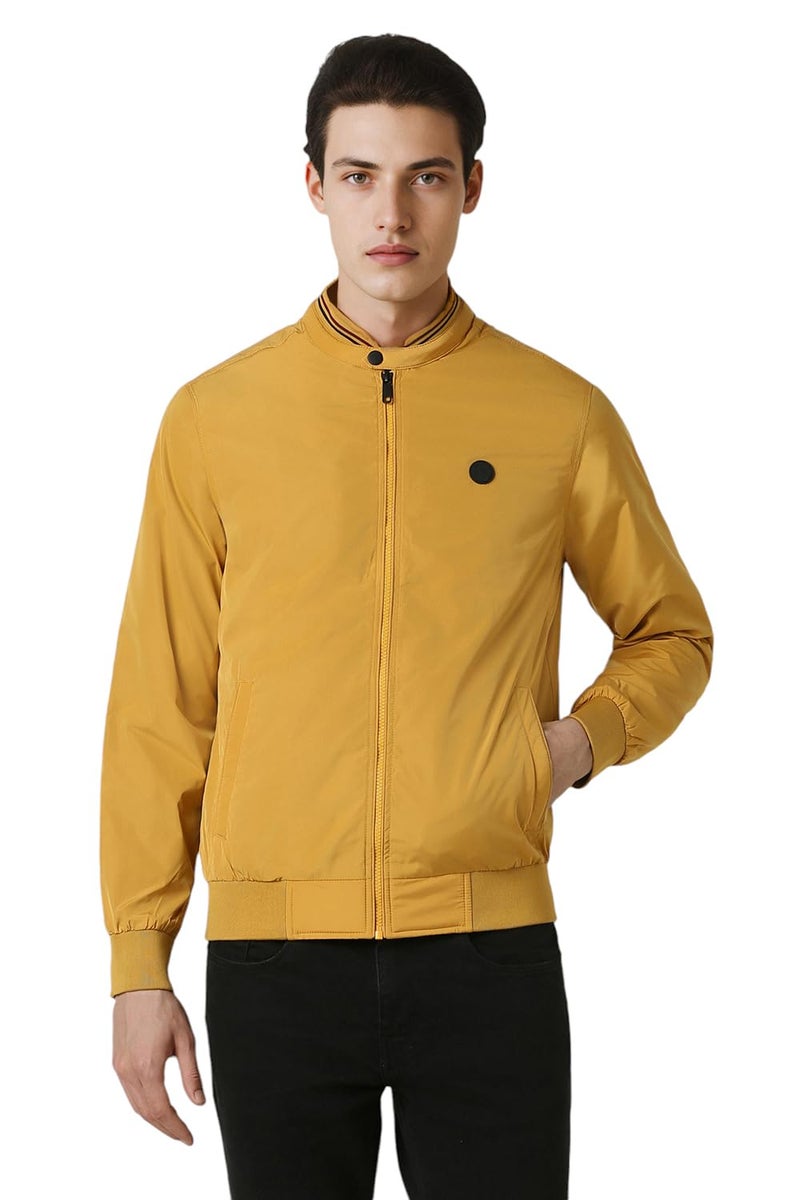 Van Heusen Men Yellow Solid Casual Jacket - Image 1