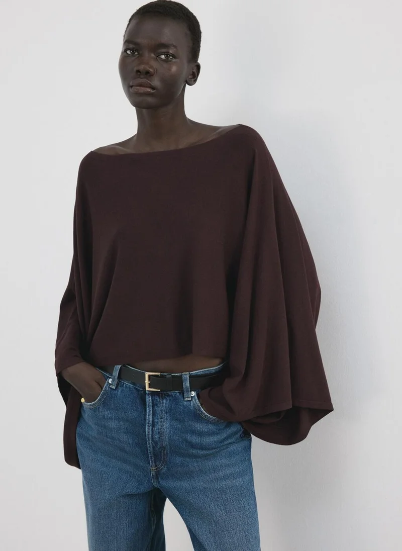 MANGO Asymmetrical knitted cape