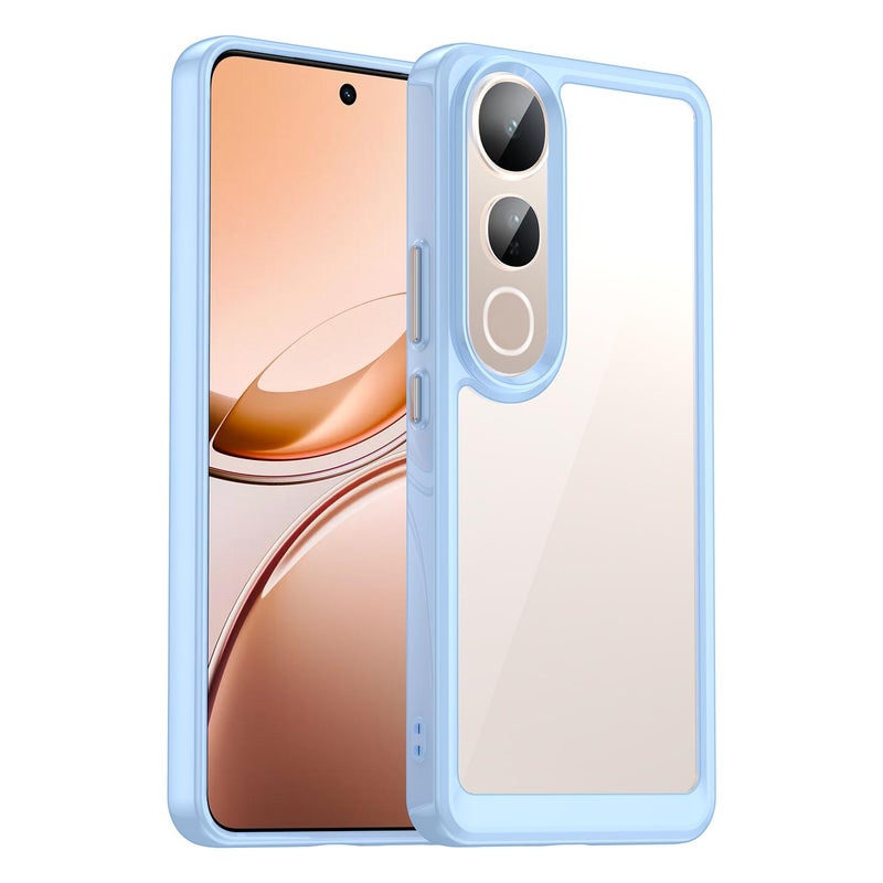 BURAQ Case Cover For vivo V50 Lite 5G Colorful Series Acrylic Hybrid TPU Phone Case(Blue) - Image 1