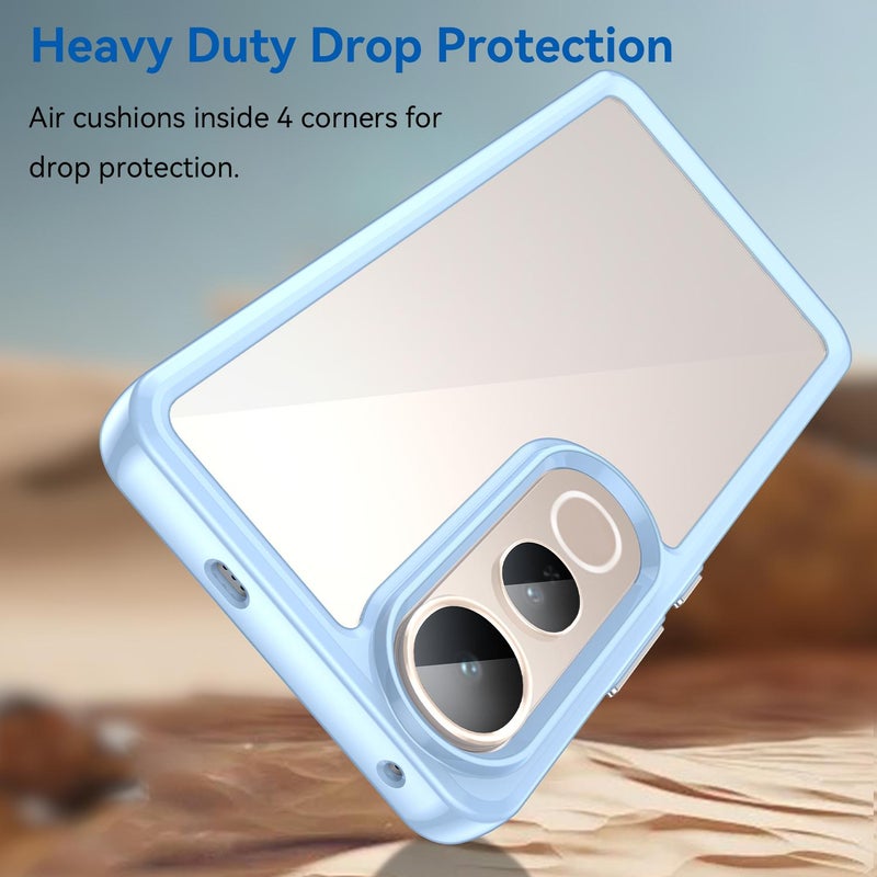 BURAQ Case Cover For vivo V50 Lite 5G Colorful Series Acrylic Hybrid TPU Phone Case(Blue) - Image 3