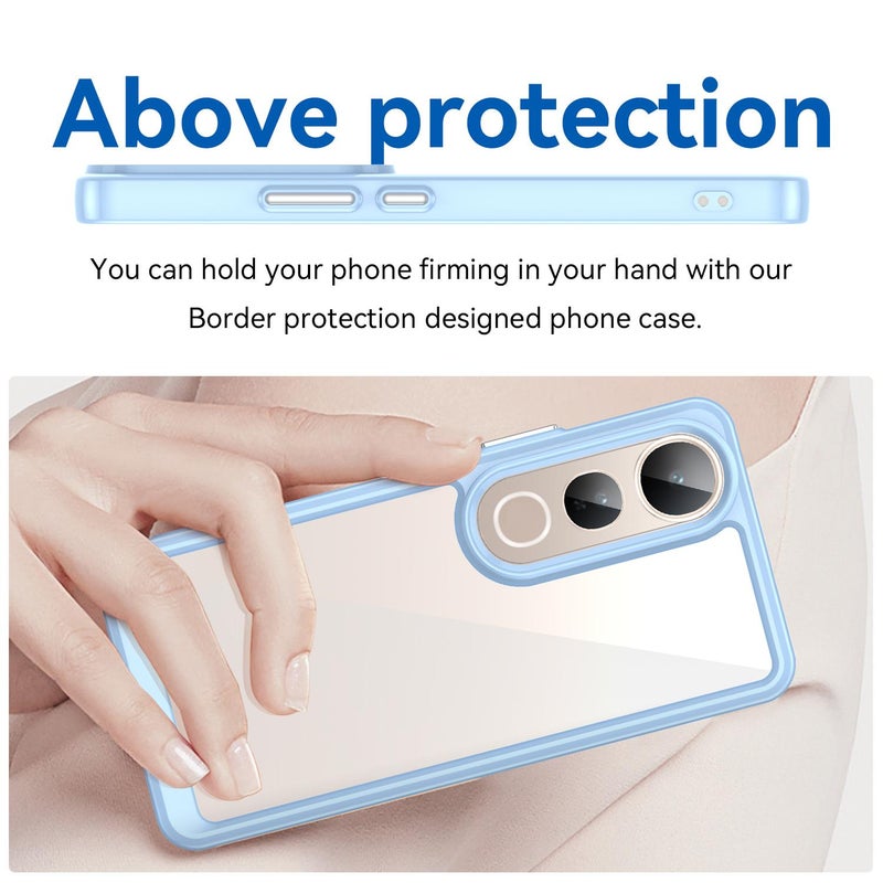 BURAQ Case Cover For vivo V50 Lite 5G Colorful Series Acrylic Hybrid TPU Phone Case(Blue) - Image 4