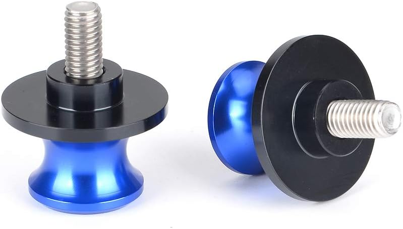 Goldfire 2pcs 8MM M8 X1.5 Motorcycle Swing arm Sliders Spools CNC Swing Arm Stand Screw for Kawasaki Z650 Z800 Z900 Z1000 Accessories(Blue) - Image 5