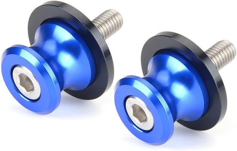 Goldfire 2pcs 8MM M8 X1.5 Motorcycle Swing arm Sliders Spools CNC Swing Arm Stand Screw for Kawasaki Z650 Z800 Z900 Z1000 Accessories(Blue) - Image 1
