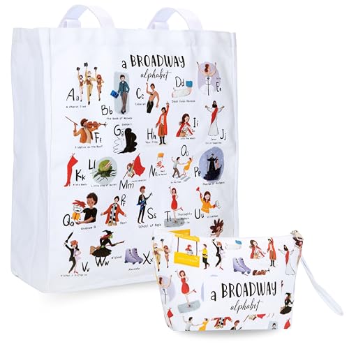 UTOPISH Broadway Tote Bag and Cosmetic Bag Set - Gifts for Musical Theatre Lovers - 26 Unique Designs for Broadway Musical Gifts - Image 1