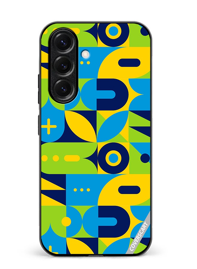 Protective Case Cover For Samsung Galaxy S25 Plus Geometry Pattern Design Multicolour