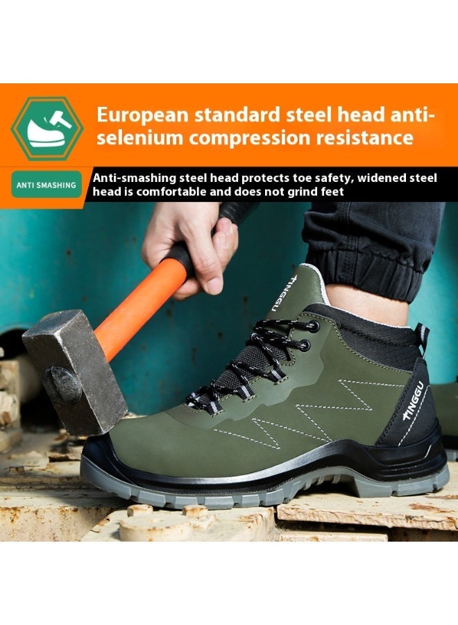 أحذية رجالية ذات أصابع فولاذية وخفيفة الوزن وآمنة ومريحة ومقاومة للثقب وأحذية عمل غير قابلة للتدمير وأحذية رياضية أنيقة. - Image 3