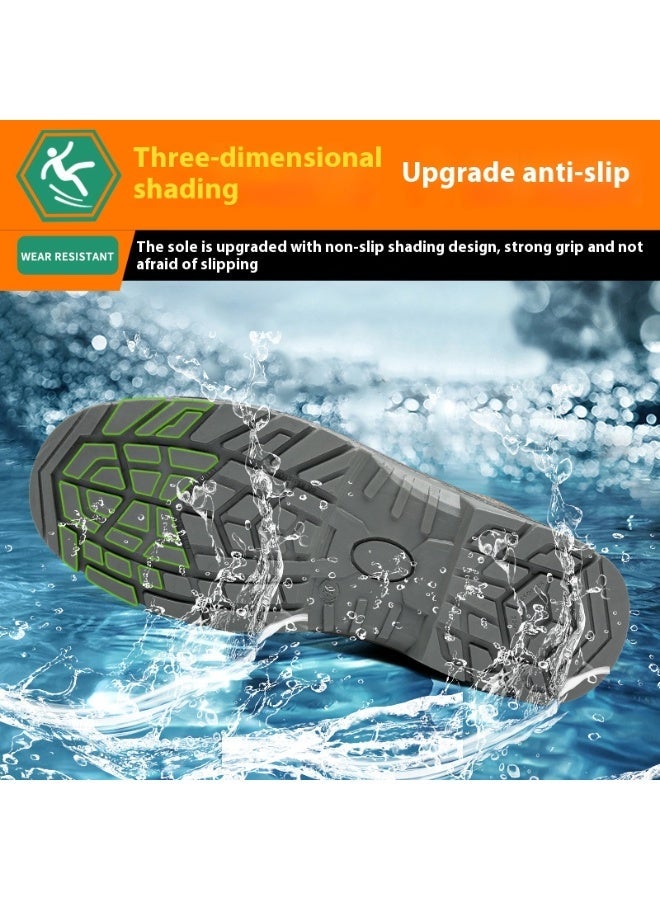 أحذية رجالية ذات أصابع فولاذية وخفيفة الوزن وآمنة ومريحة ومقاومة للثقب وأحذية عمل غير قابلة للتدمير وأحذية رياضية أنيقة. - Image 5