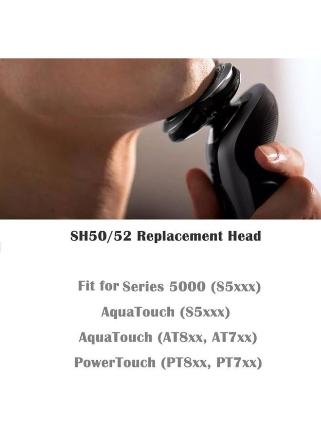 Suleto SH50/52 Replacement Heads Fit Philips Series 5000 Shavers, SH50 Electric Blades Compatible Phillips Shaver Series 5000 (S5xxx), AquaTouch (S5xxx), PowerTouch (PT8xx, PT7xx), 3-Pack, 3 Count - Image 3