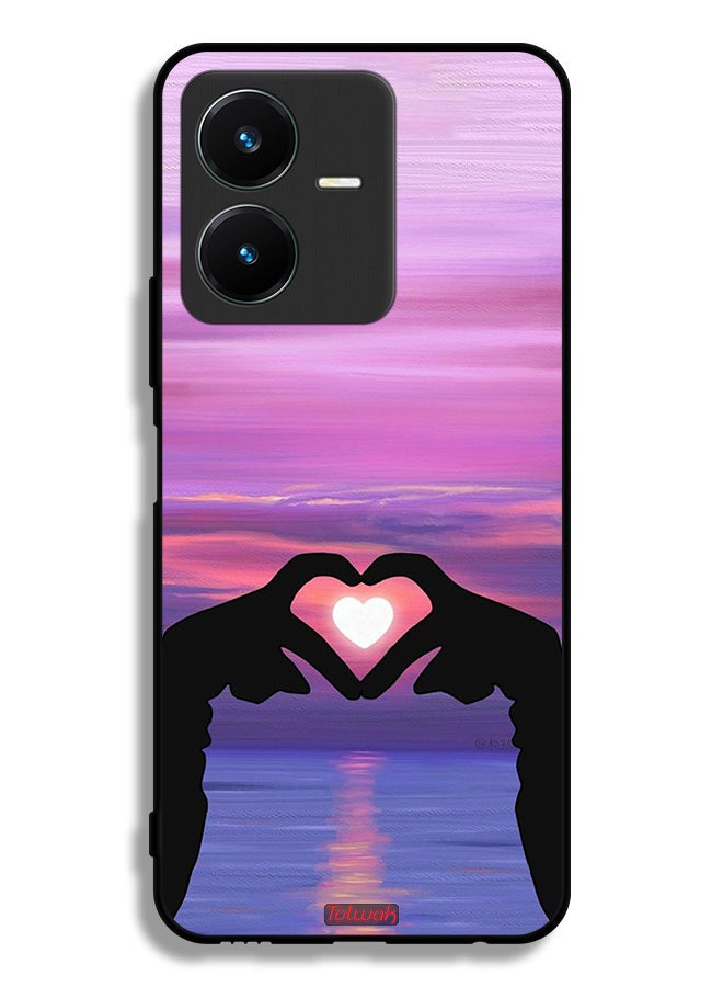 Tolwak Vivo Y22 Protective Case Cover Heart Moon - Image 1