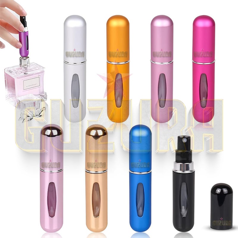 GUZURA GUZURA Perfume Atomiser Bottles 5ml Mini Refillable Spray Portable Liquid Bottle with Visual Window Empty Travel Bottle for Purse Handbag Pocket Luggage  - Image 1