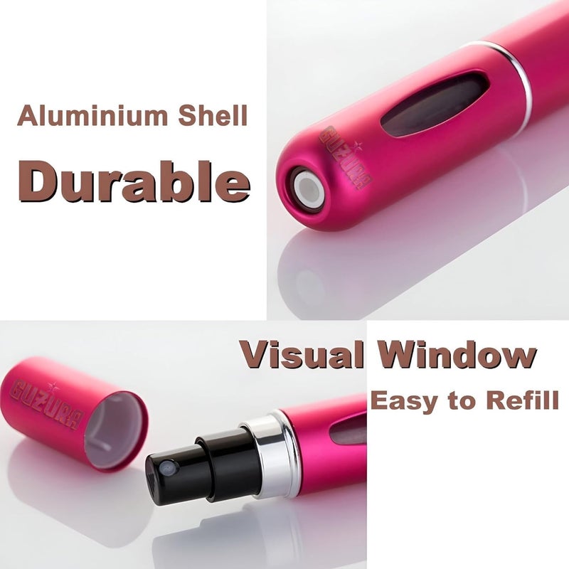 GUZURA GUZURA Perfume Atomiser Bottles 5ml Mini Refillable Spray Portable Liquid Bottle with Visual Window Empty Travel Bottle for Purse Handbag Pocket Luggage  - Image 4