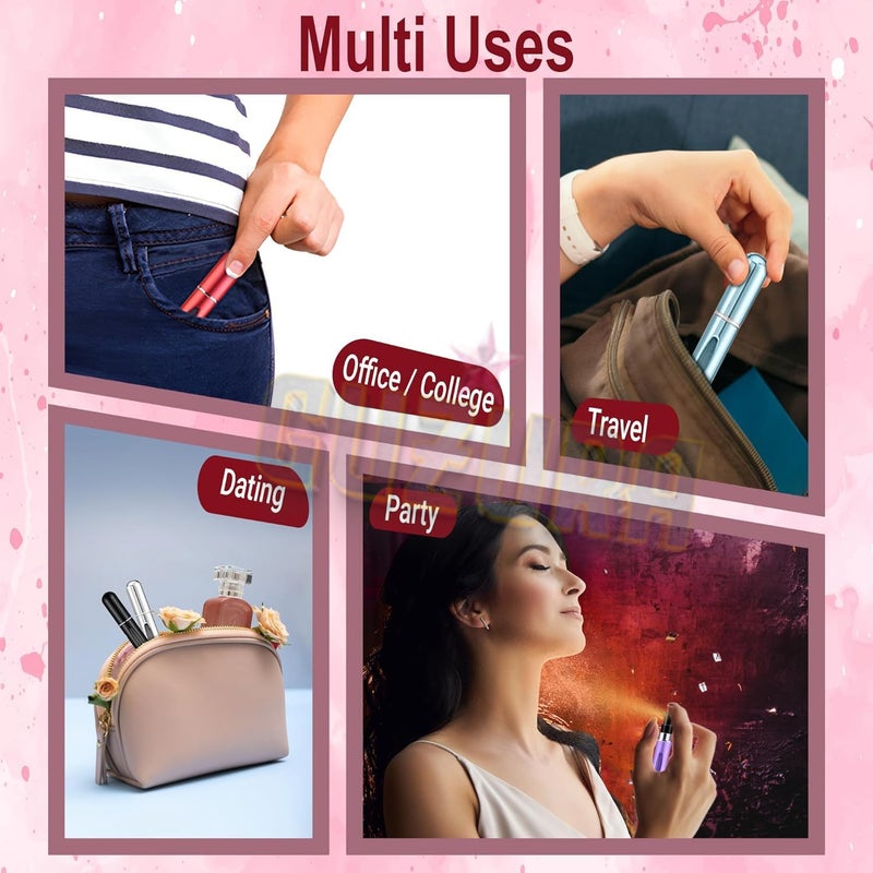 GUZURA GUZURA Perfume Atomiser Bottles 5ml Mini Refillable Spray Portable Liquid Bottle with Visual Window Empty Travel Bottle for Purse Handbag Pocket Luggage  - Image 5