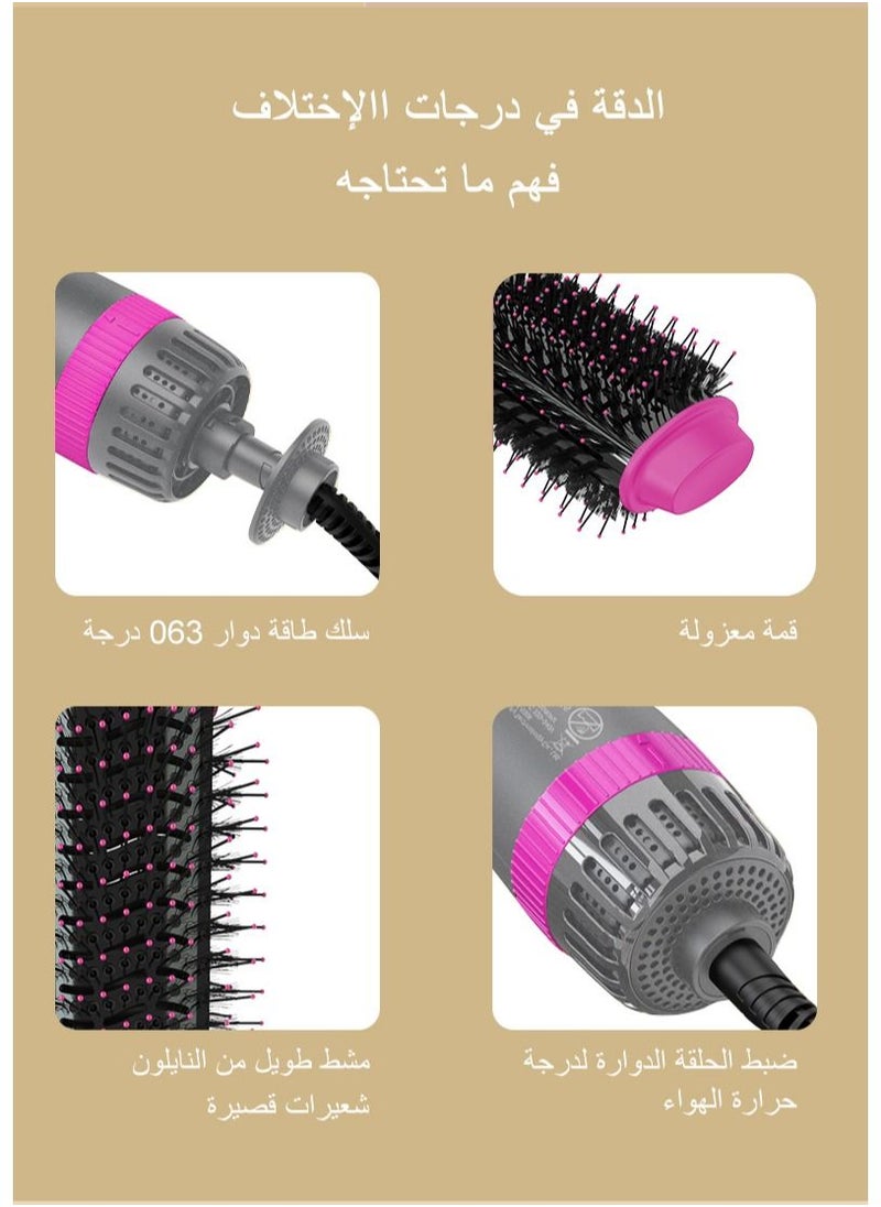 KinseiBeauty - 4-in-1 Hair Dryer Brush, One-Step Volumizer 1200W Blow Dryer Brush, Hair Styler with 2 Rechangeable Brushhead, Hot Air Brush Set for Hair Drying/Straightening/Curling/Hair Comb - Image 1