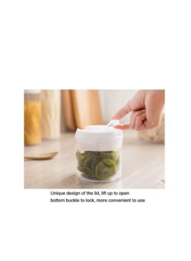 Easy Lock 5-pack legume storage containers – Premium clear acrylic, 300ml capacity each, airtight, moisture-proof lid for grains, nuts, and spices – Practical and stylish organization for your kitchen - Image 3