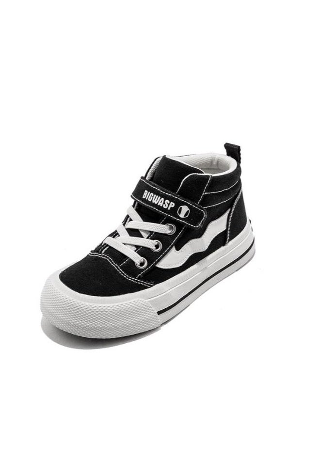 BIGWASP - Children's Soft Soled High Top Canvas Casual Sports Board Shoes - Image 1