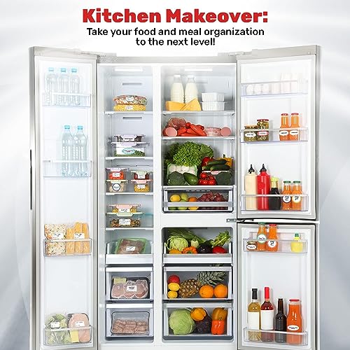 MESS Dissolvable Food Labels, 1x2, 200/Roll - Dissolves in 30 Seconds or Less - Removable Pantry, Meal Prep & Food Storage Labels – Canning & Freezer Use - Image 2
