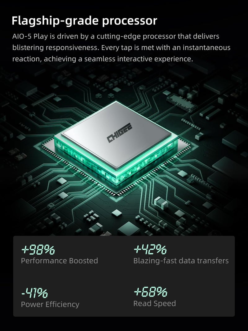 CHIGEE AIO-5Play Motorcycle Carplay Android Auto GPS Navigation System, 5" IPS LCD 60FPS, 5G Wi-Fi BT, IP68 Waterproof, Support Siri Google Assistant, Dedicated App - Image 5