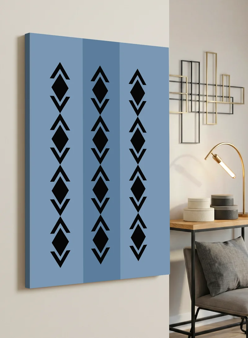 Lowha Canvas Wall Art Stretched Over Wooden Frame with Dark Pattern