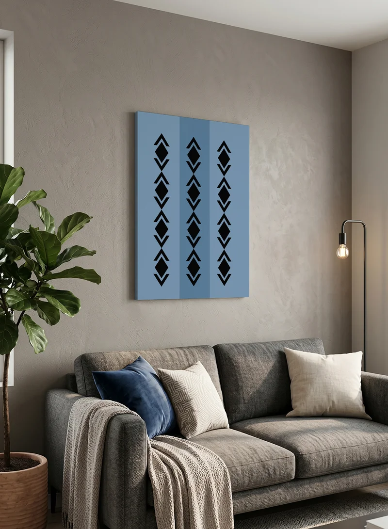 Lowha Canvas Wall Art Stretched Over Wooden Frame with Dark Pattern