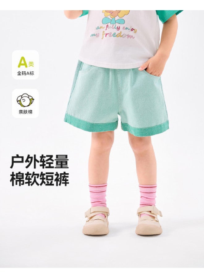 Doodle Home girls' Shorts Summer Cute Toddler Sports Pants Baby Casual Trousers - Image 1