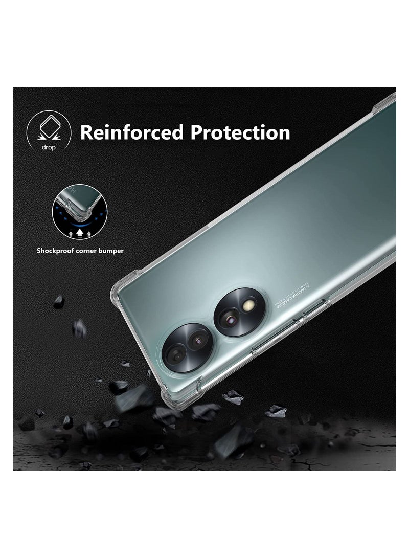 Honor 70 Clear Case Shockproof flexible TPU Bumper Cover Transparent Anti scratch Cover Full Camera Protection designed for Honor 70 - Image 4