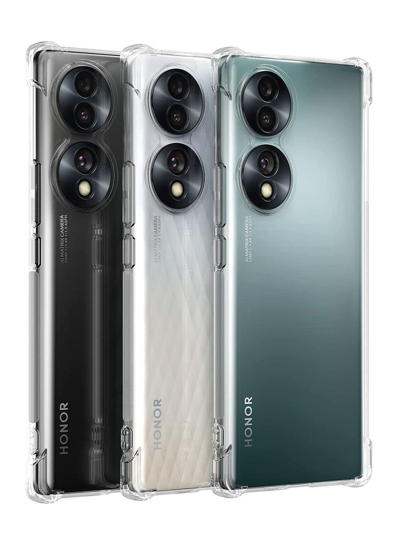 Honor 70 Clear Case Shockproof flexible TPU Bumper Cover Transparent Anti scratch Cover Full Camera Protection designed for Honor 70 - Image 5