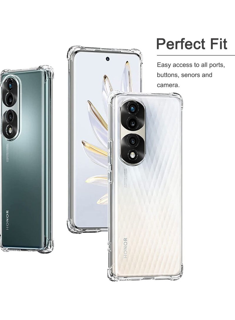 Honor 70 Clear Case Shockproof flexible TPU Bumper Cover Transparent Anti scratch Cover Full Camera Protection designed for Honor 70 - Image 2