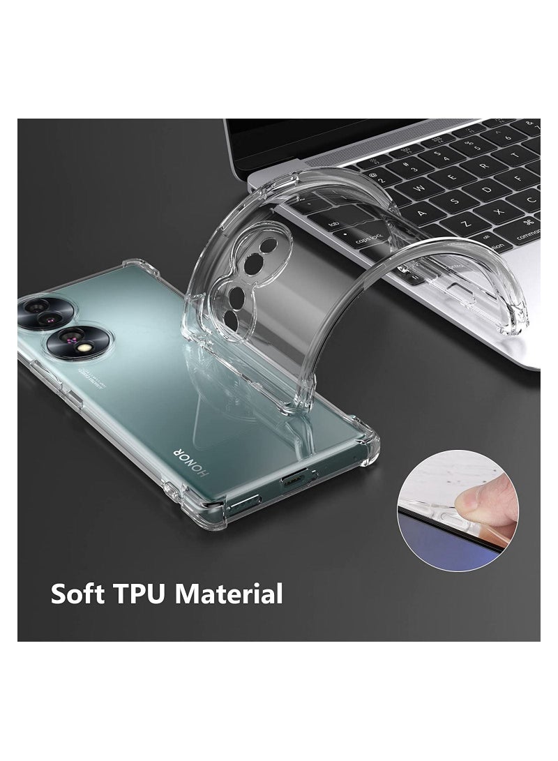 Honor 70 Clear Case Shockproof flexible TPU Bumper Cover Transparent Anti scratch Cover Full Camera Protection designed for Honor 70 - Image 3
