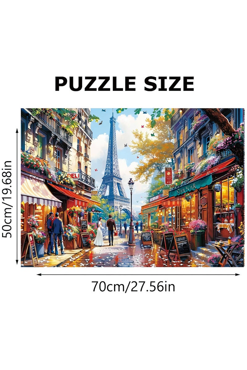1000-Piece Jigsaw Puzzle, Charming Paris Scene Jigsaw Puzzle, DIY Toys for Creative Gift Home Decor, Challenging Mini Jigsaw Puzzle with Micro Pieces, Educational and Decompression Activity  for Adults & Teens - Image 5